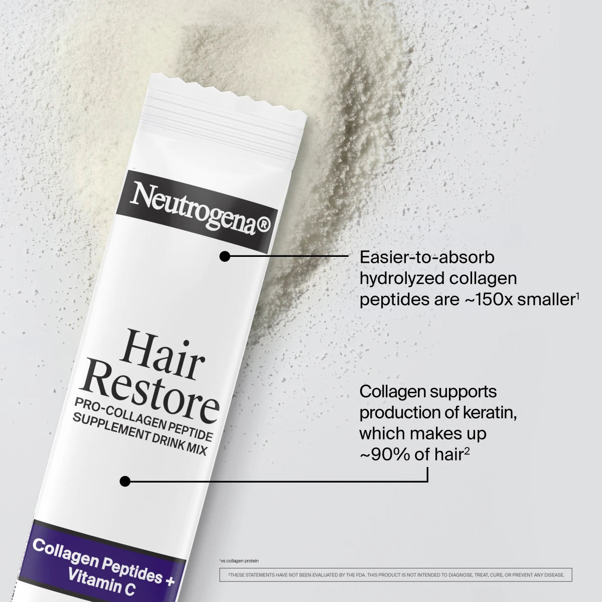 Neutrogena® Hair Restore Pro-Collagen Peptide Supplement, 20 Packs product image 3