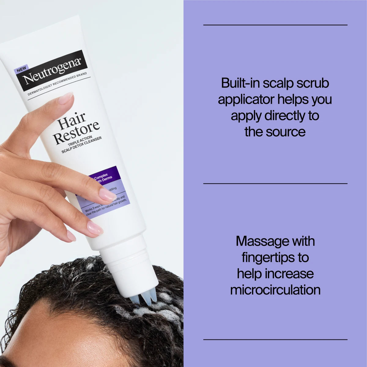 Neutrogena® Hair Restore Triple Action Scalp Detox Cleanser product image 3