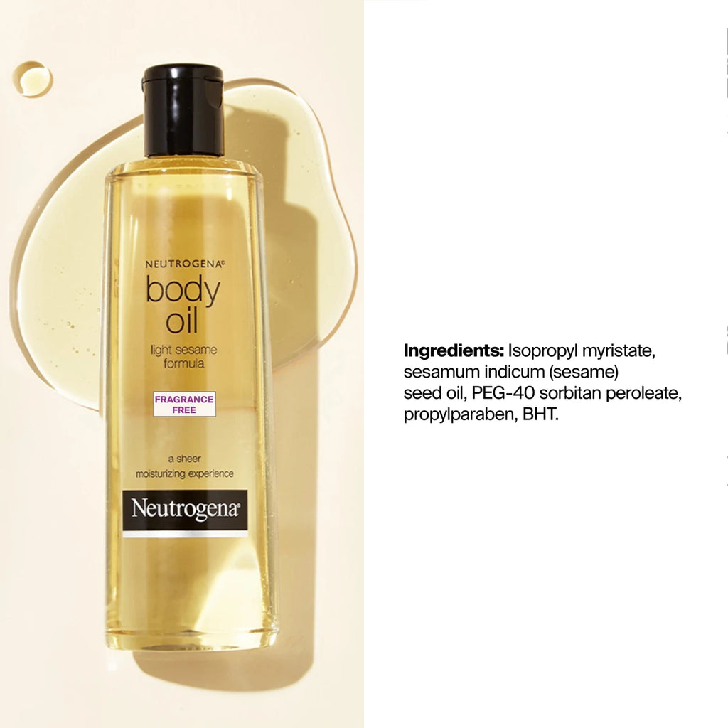 Neutrogena® Body Oil, Light Sesame Formula, Fragrance Free product image 8