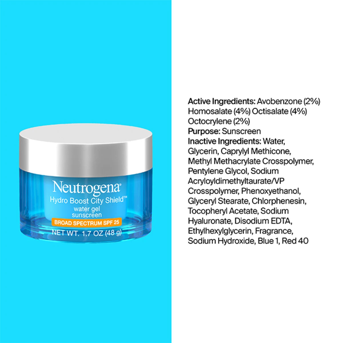 Neutrogena® Hydro Boost City Shield Water Gel with Broad Spectrum SPF 25 product image 8