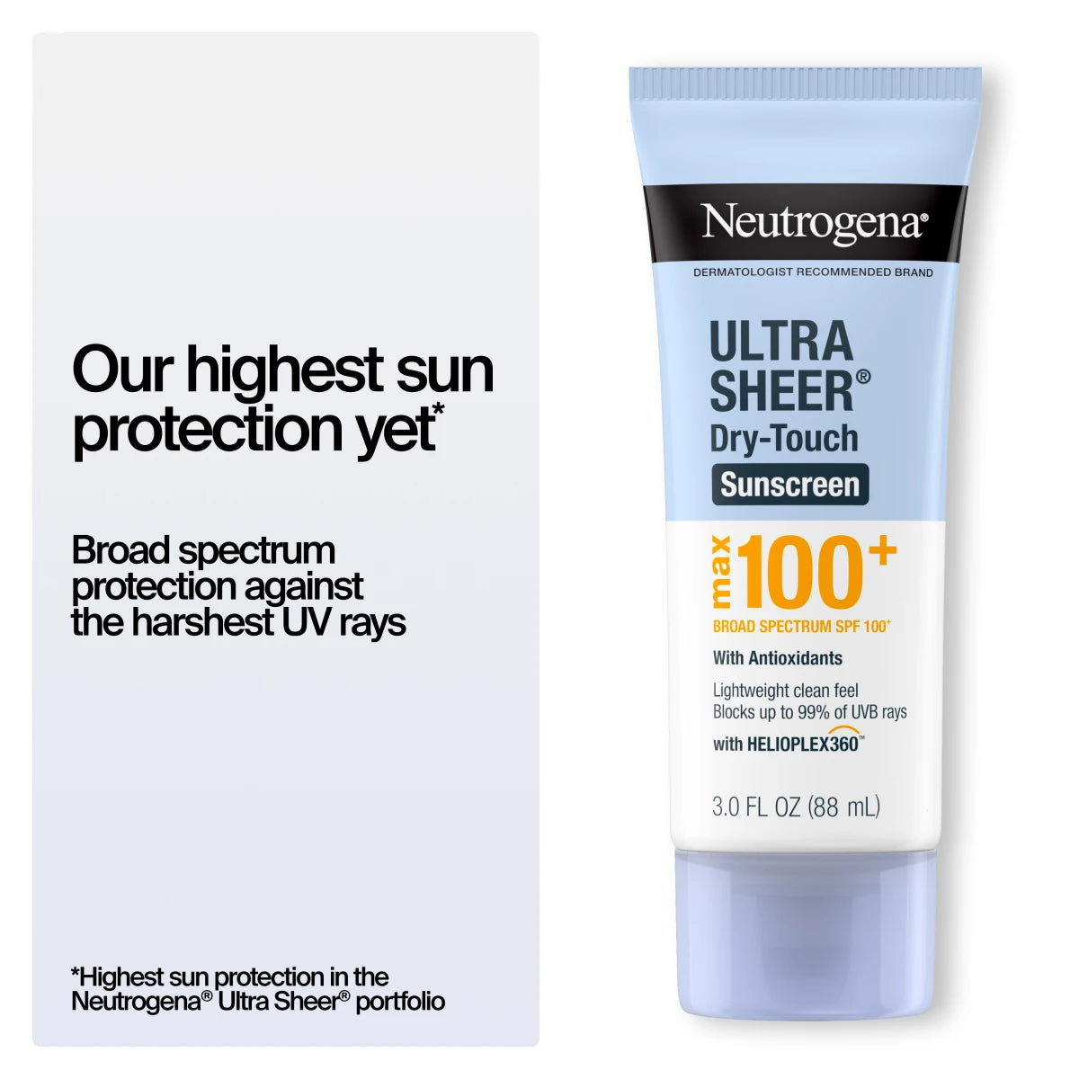 Neutrogena® Ultra Sheer Dry-Touch Broad Spectrum Max SPF 100+ Body Sunscreen product image 2