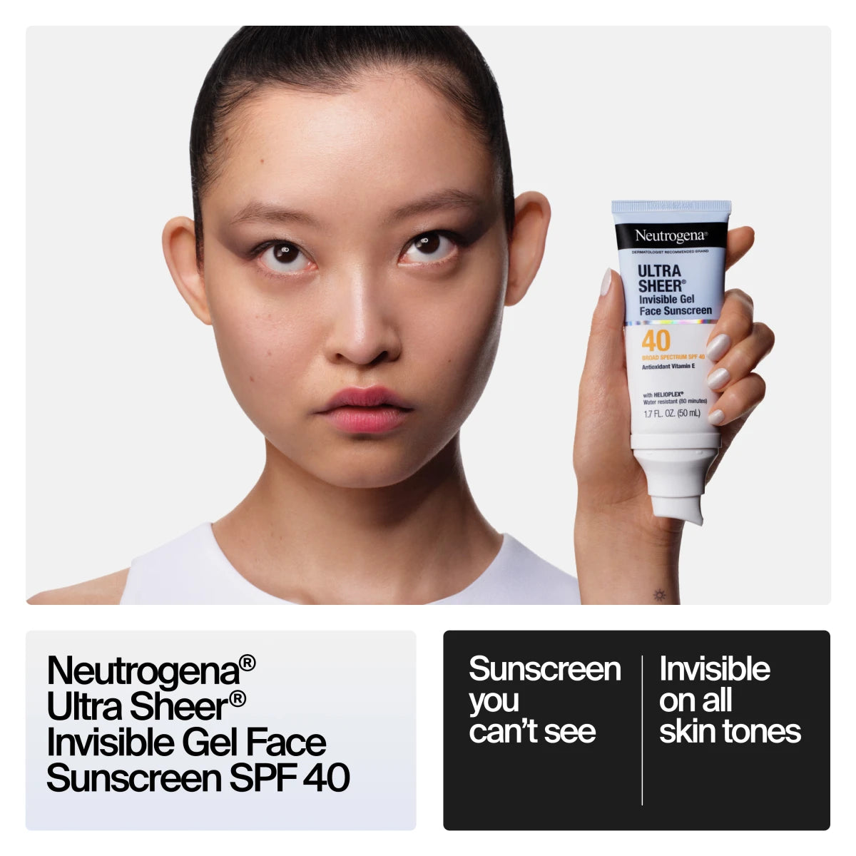 Neutrogena® Ultra Sheer Invisible Gel Face Sunscreen Broad Spectrum SPF 40 product image 2