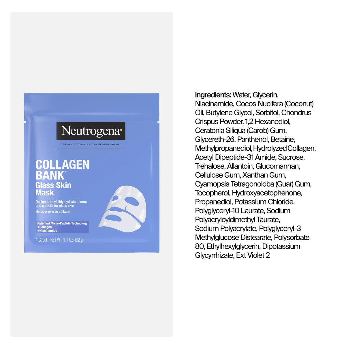 Neutrogena® Collagen Bank Glass Skin Mask product image 9