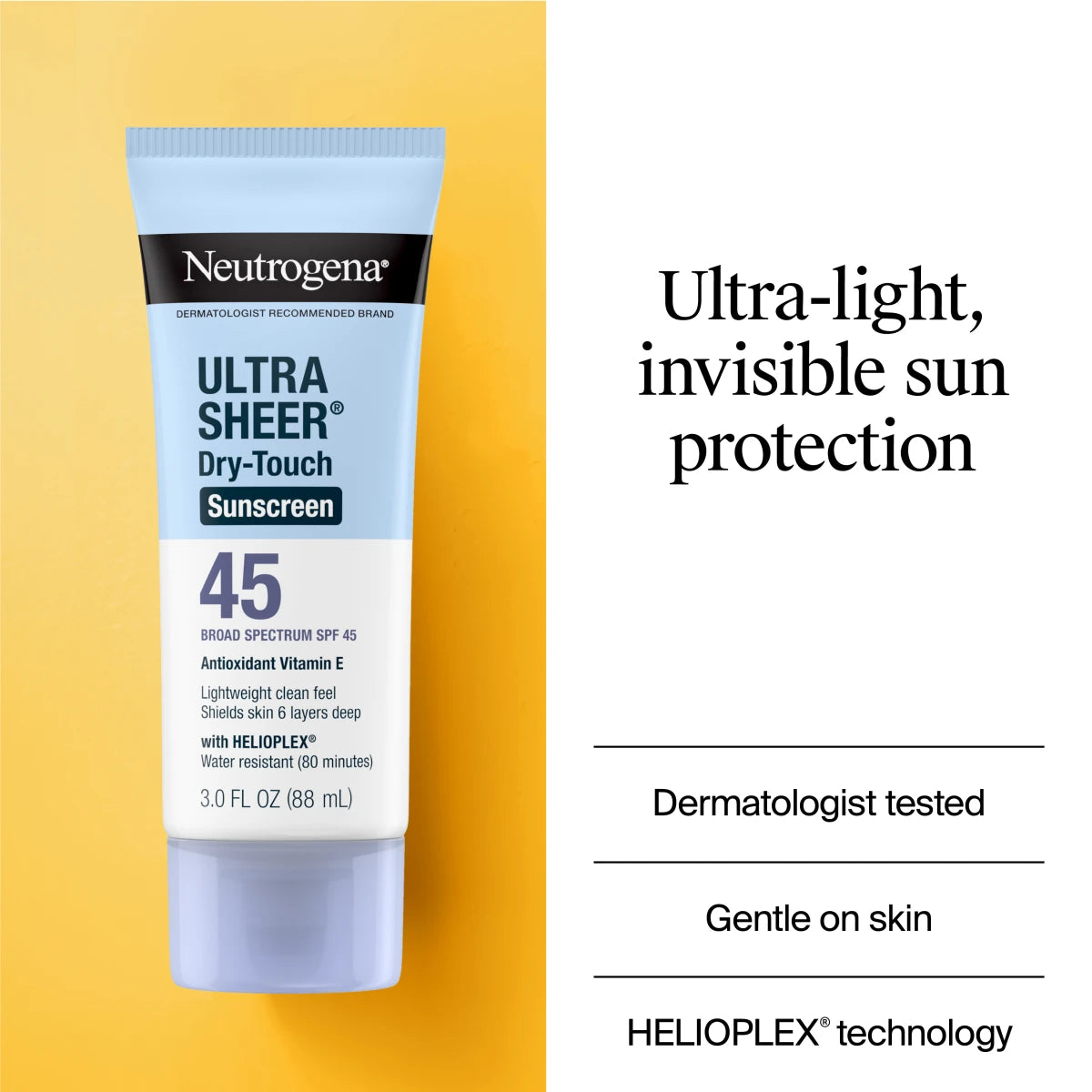 Neutrogena® Ultra Sheer Dry-Touch Sunscreen Lotion Broad Spectrum SPF 45 product image 3