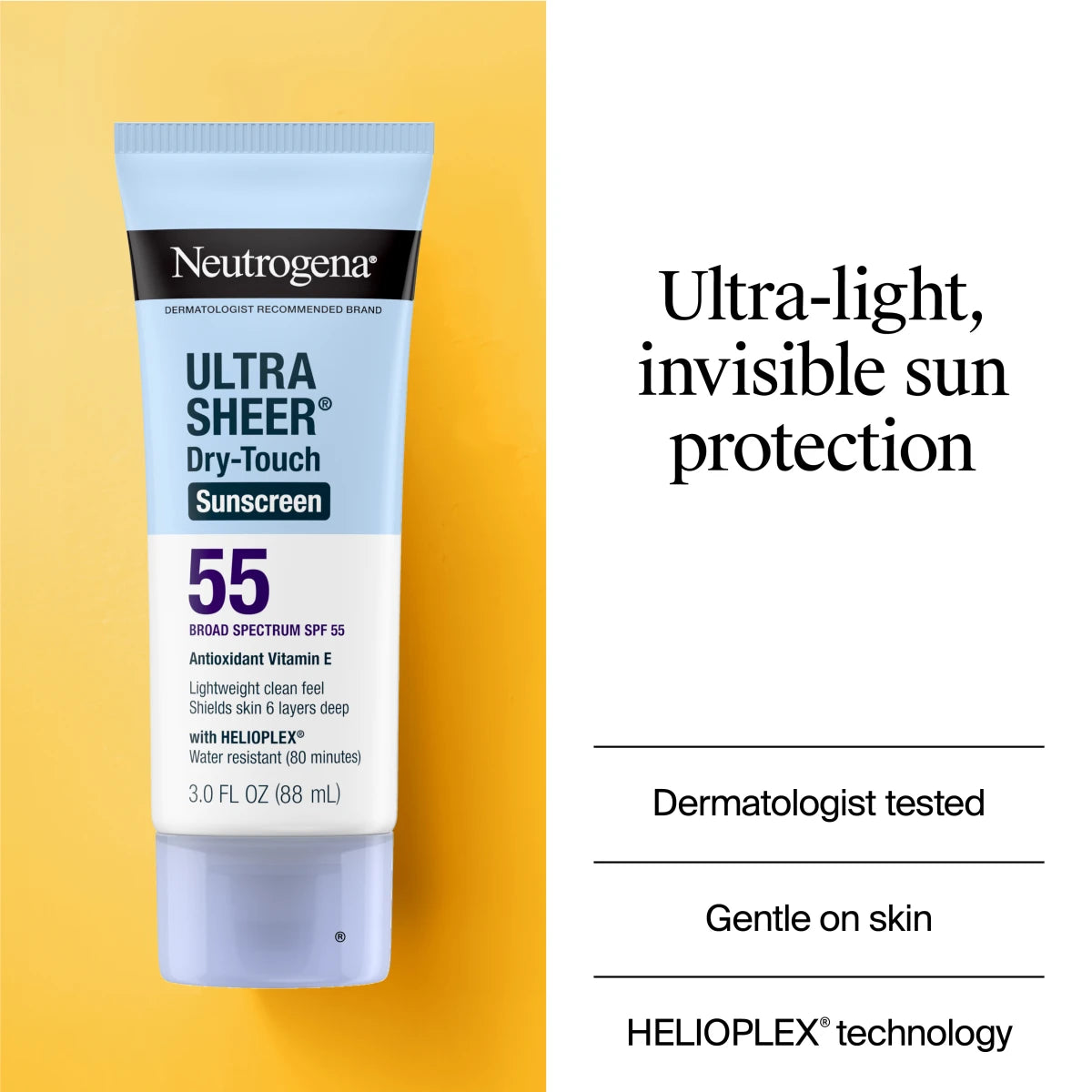 Neutrogena® Ultra Sheer Dry-Touch Sunscreen Lotion Broad Spectrum SPF 55 product image 3