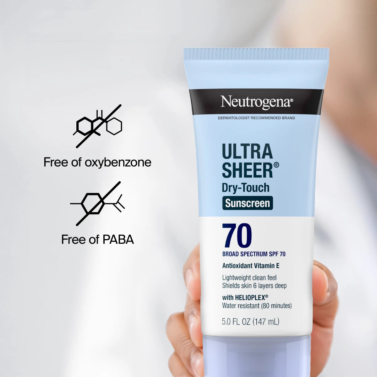Neutrogena® Ultra Sheer Dry-Touch Sunscreen Lotion Broad Spectrum SPF 70 product image 7