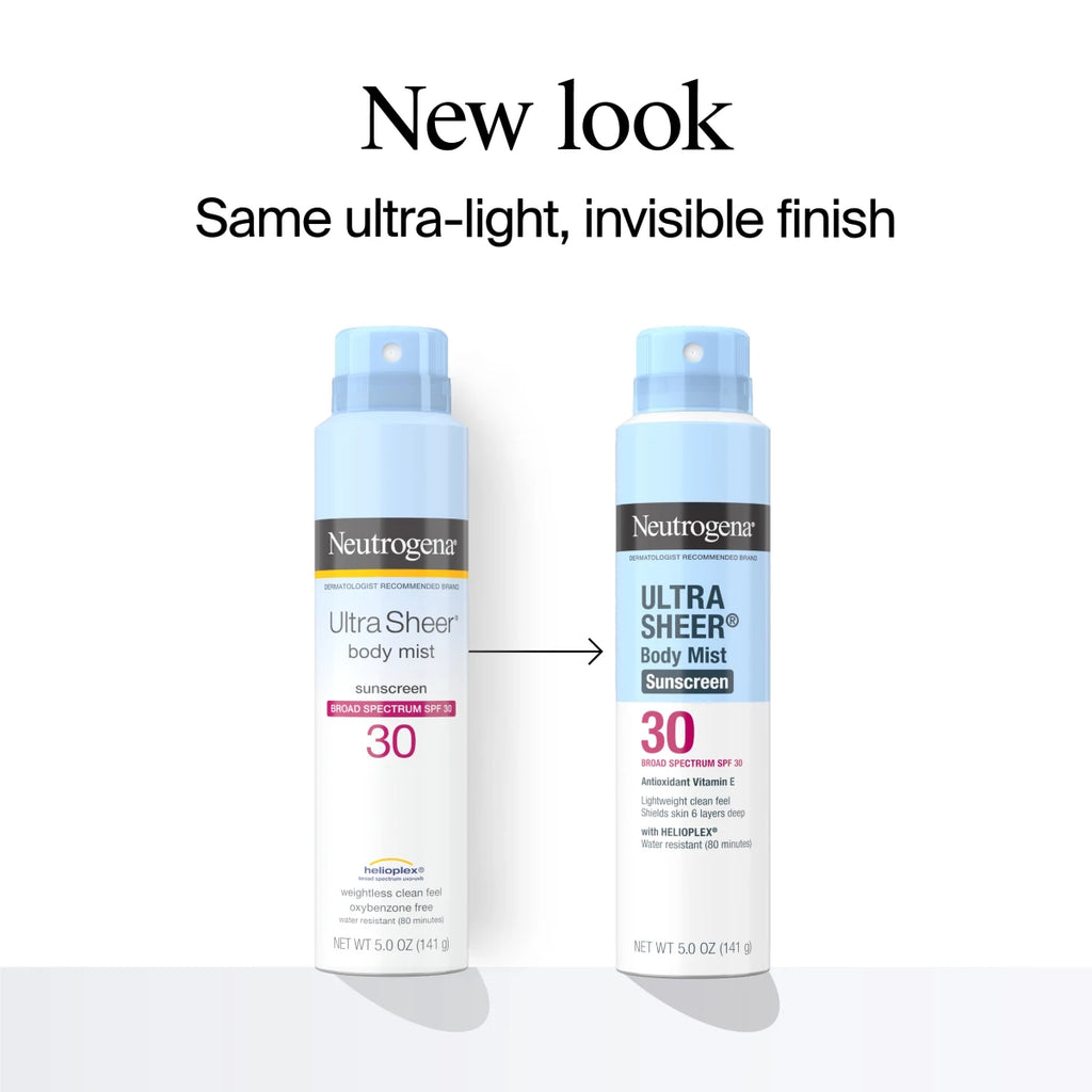 Neutrogena® Ultra Sheer Body Mist Sunscreen Spray Broad Spectrum SPF 30 product image 2