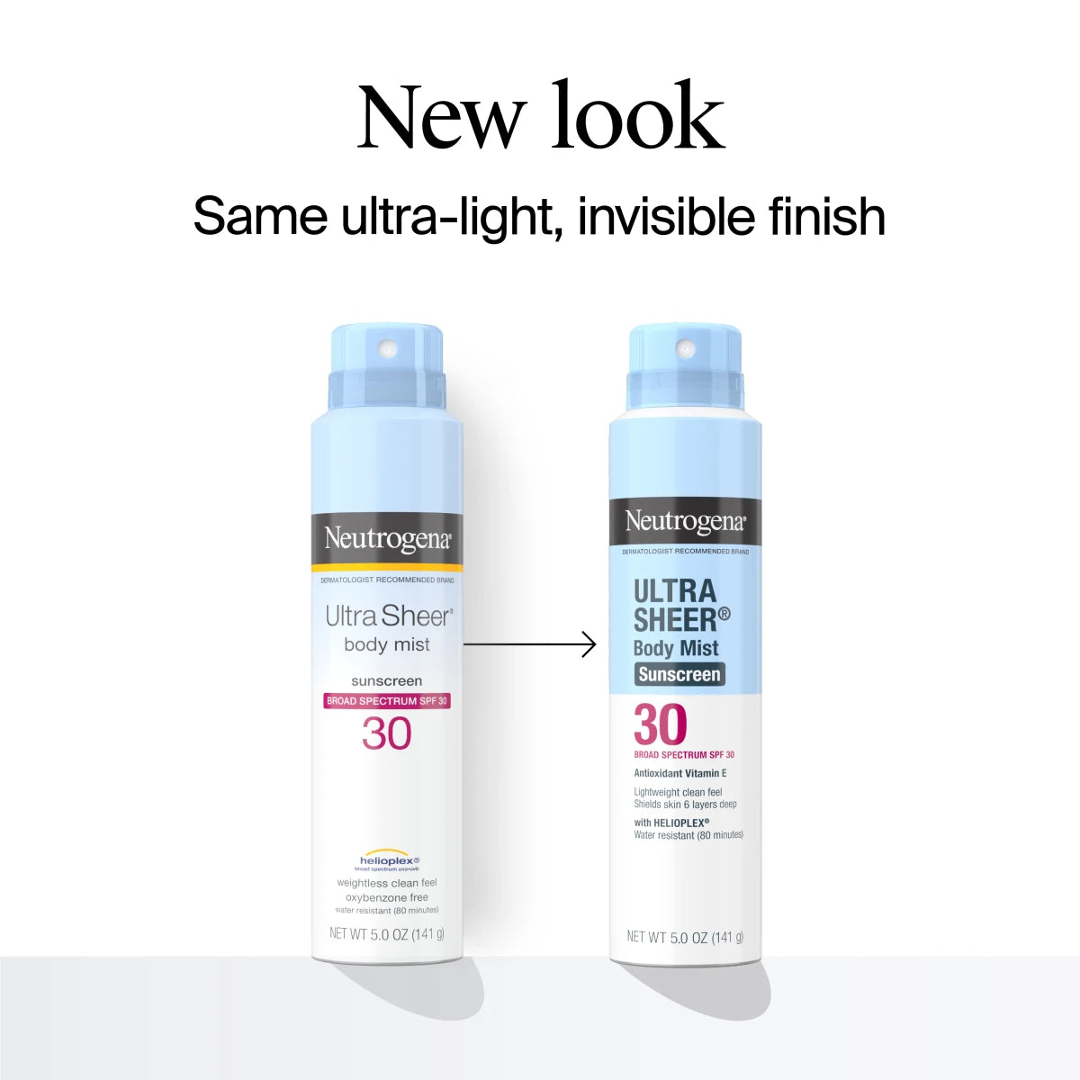 Neutrogena® Ultra Sheer Body Mist Sunscreen Spray Broad Spectrum SPF 30 product image 2