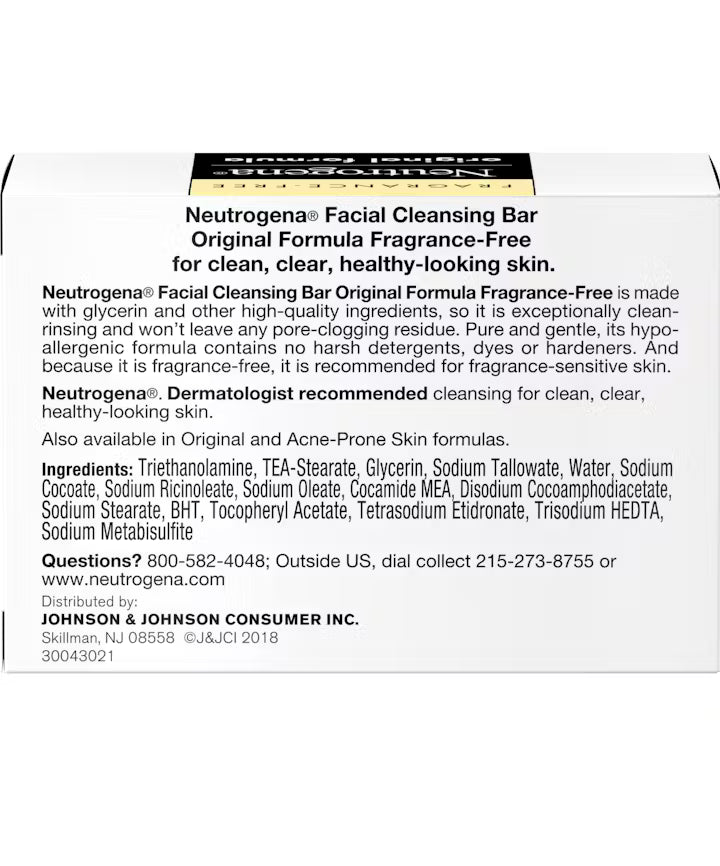 Neutrogena Original Amber Bar Fragrance-free Facial Cleansing Bar product image 3
