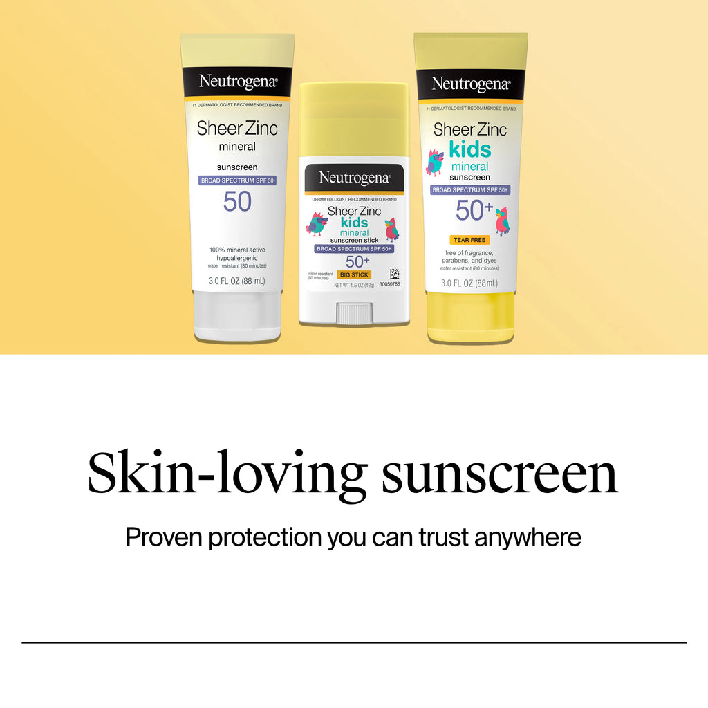 Neutrogena® Sheer Zinc Kids Mineral Sunscreen Stick Broad Spectrum SPF 50+ product image 6