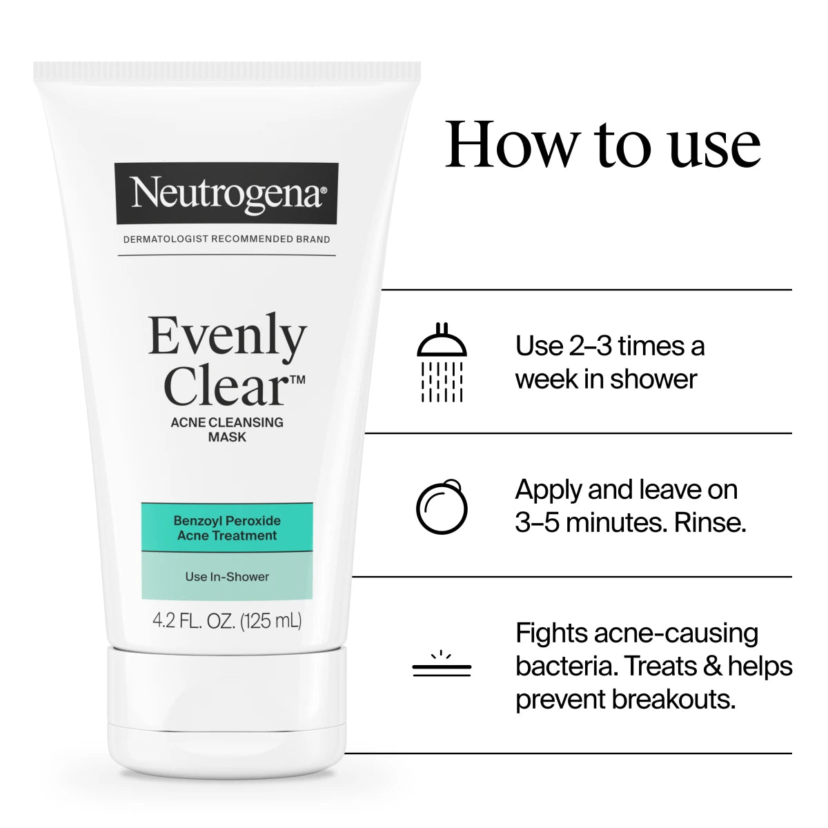 Neutrogena® Evenly Clear™ Acne Cleansing Mask product image 7