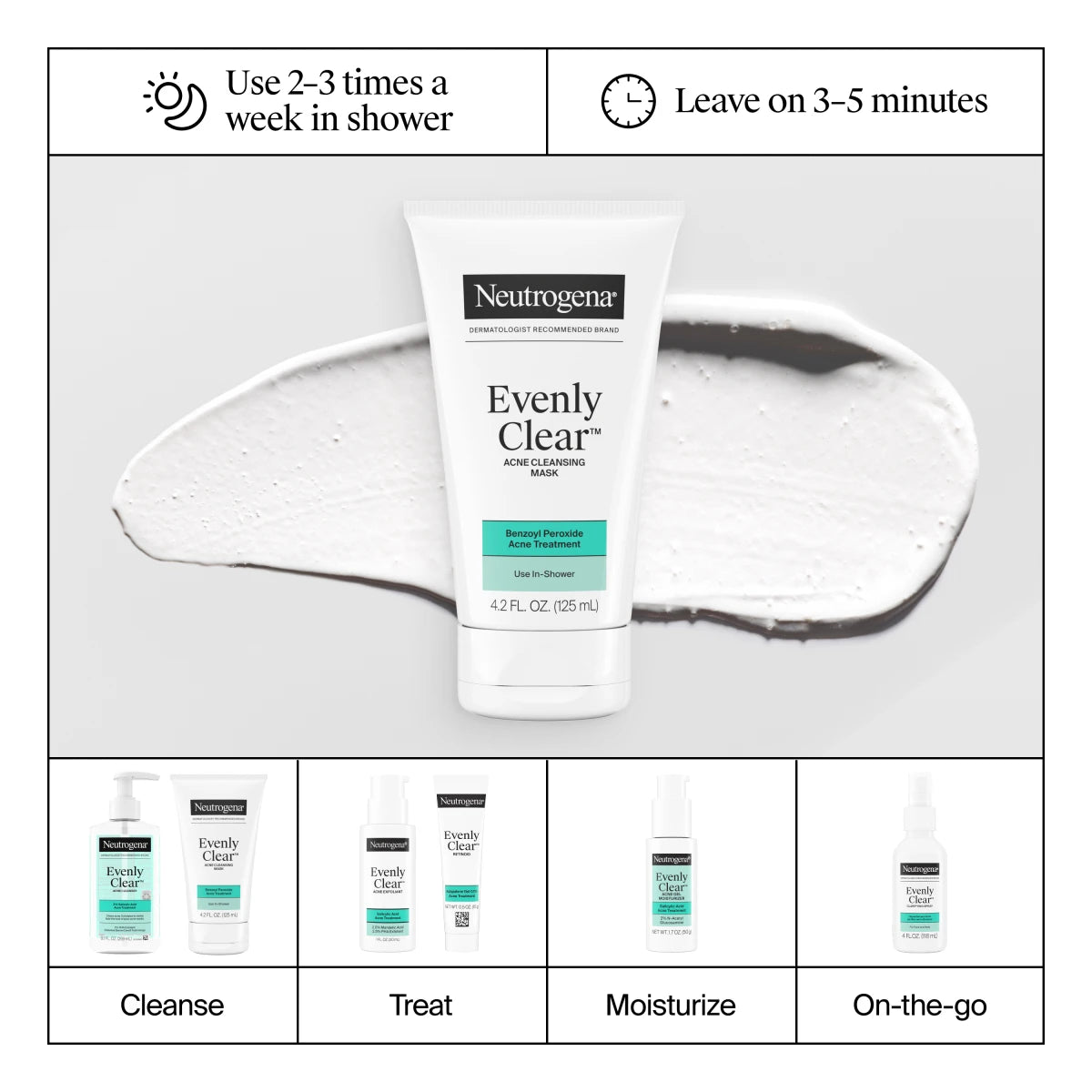 Neutrogena® Evenly Clear™ Acne Cleansing Mask product image 6
