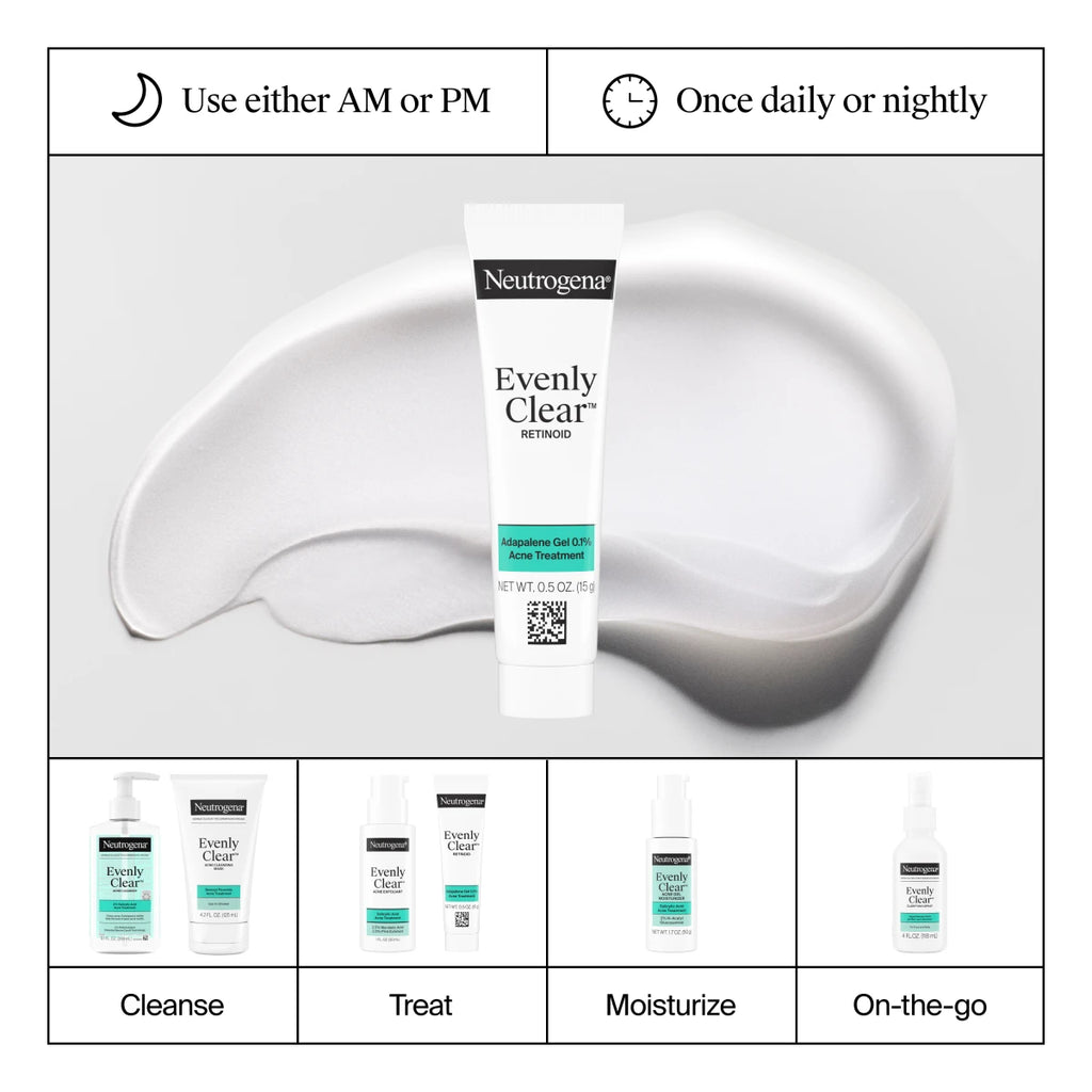 Neutrogena® Evenly Clear™ Retinoid Adapalene Gel 0.1% Acne Treatment product image 6