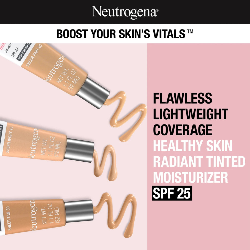 Neutrogena Healthy Skin Radiant Tinted Moisturizer Broad Spectrum SPF 25 - Sheer Ivory (10) product image 2