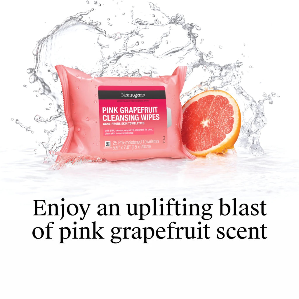 Neutrogena® Oil-Free Cleansing Wipes Pink Grapefruit product image 5