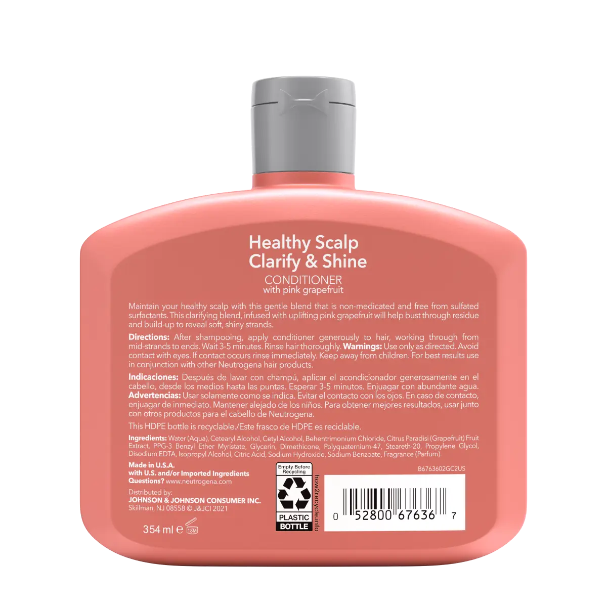 Neutrogena® Scalp Clarify & Shine Conditioner with Pink Grapefruit product image 9