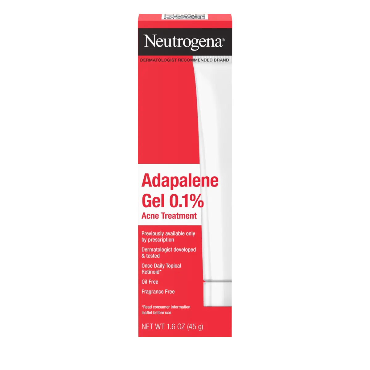 Neutrogena 0.1% Adapalene Gel Acne Treatment product image 1