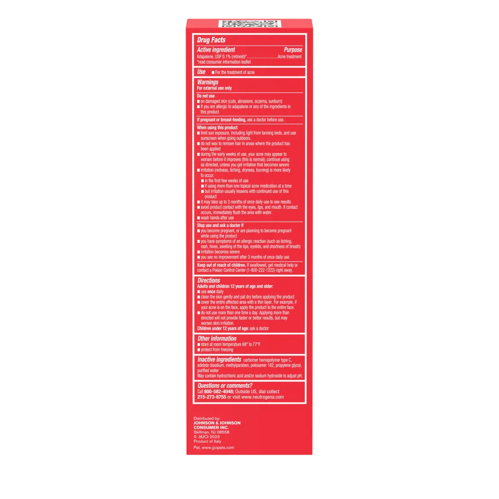 Neutrogena 0.1% Adapalene Gel Acne Treatment product image 6
