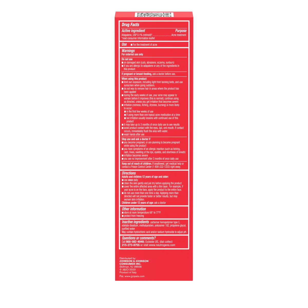 Neutrogena 0.1% Adapalene Gel Acne Treatment product image 6