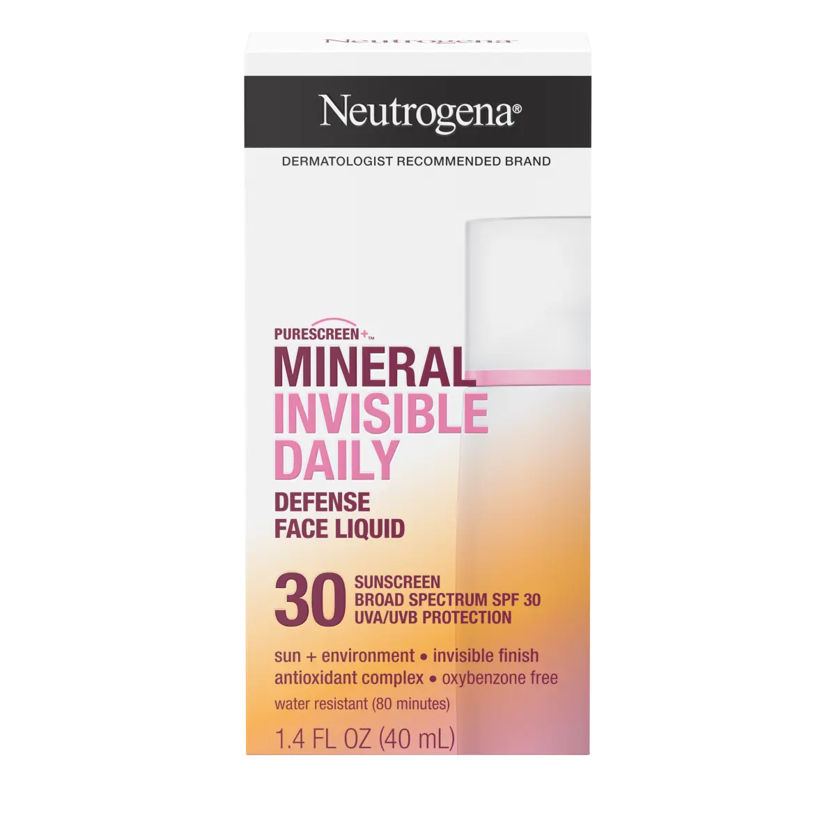 Neutrogena® Purescreen+ Invisible Daily Defense Mineral Face Liquid With SPF 30 product image 1