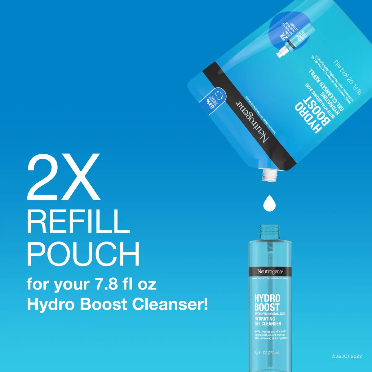 Neutrogena® Hydro Boost Cleansing Gel, Refill Pouch product image 3