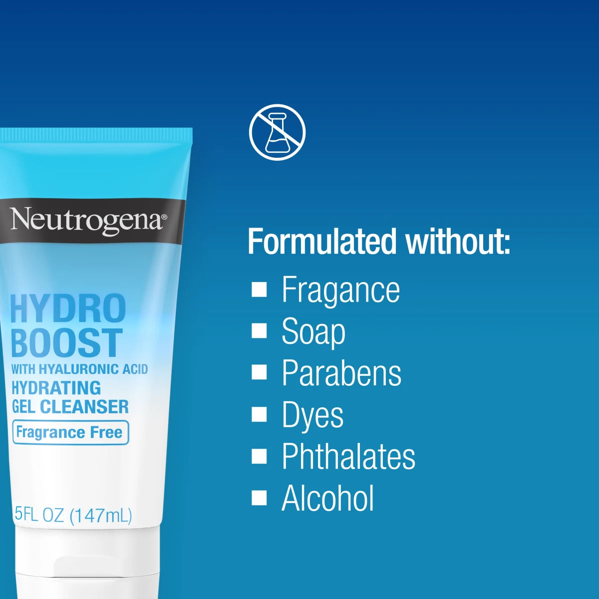Neutrogena® Hydro Boost Hydrating Gel Cleanser Fragrance Free product image 4