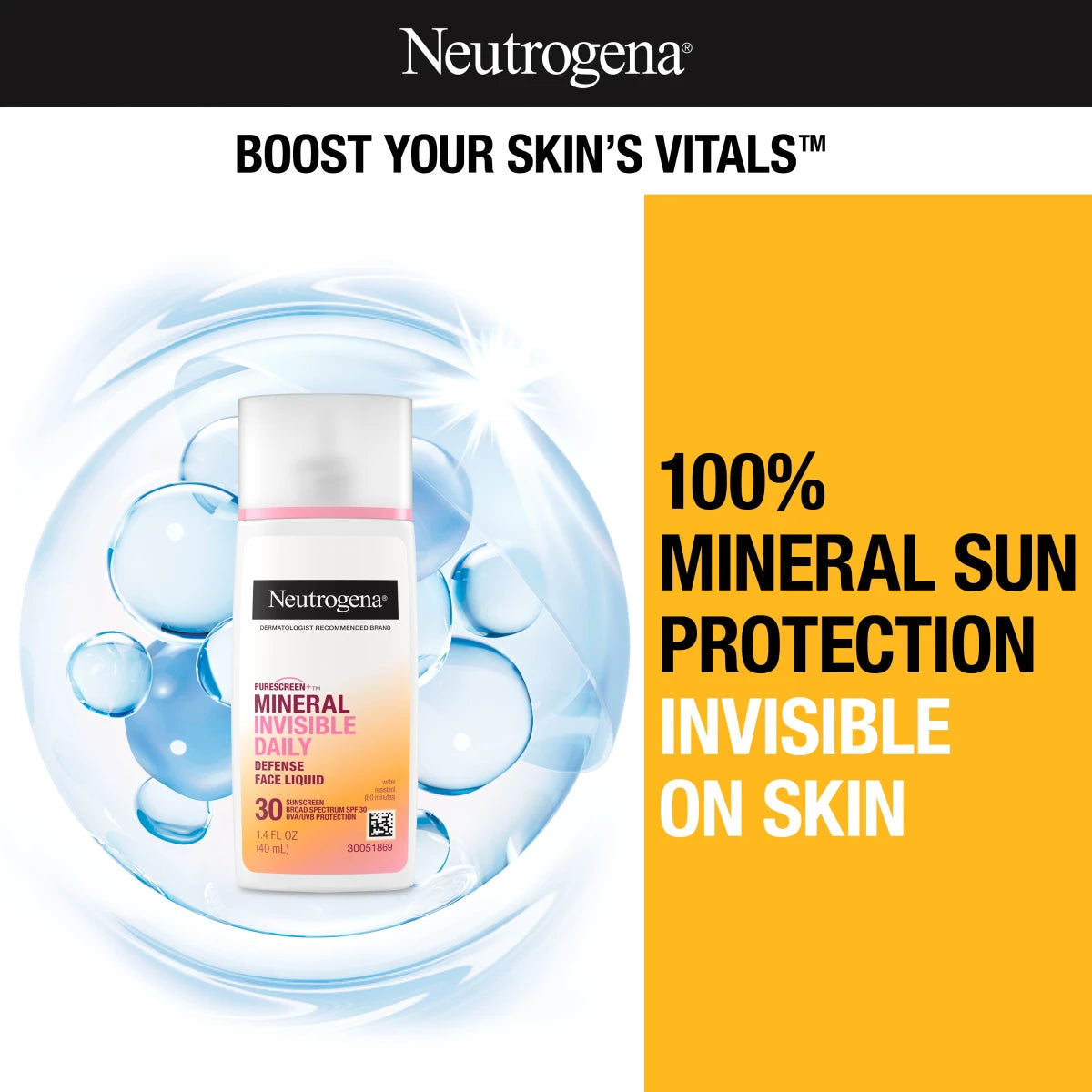 Neutrogena® Purescreen+ Invisible Daily Defense Mineral Face Liquid With SPF 30 product image 2