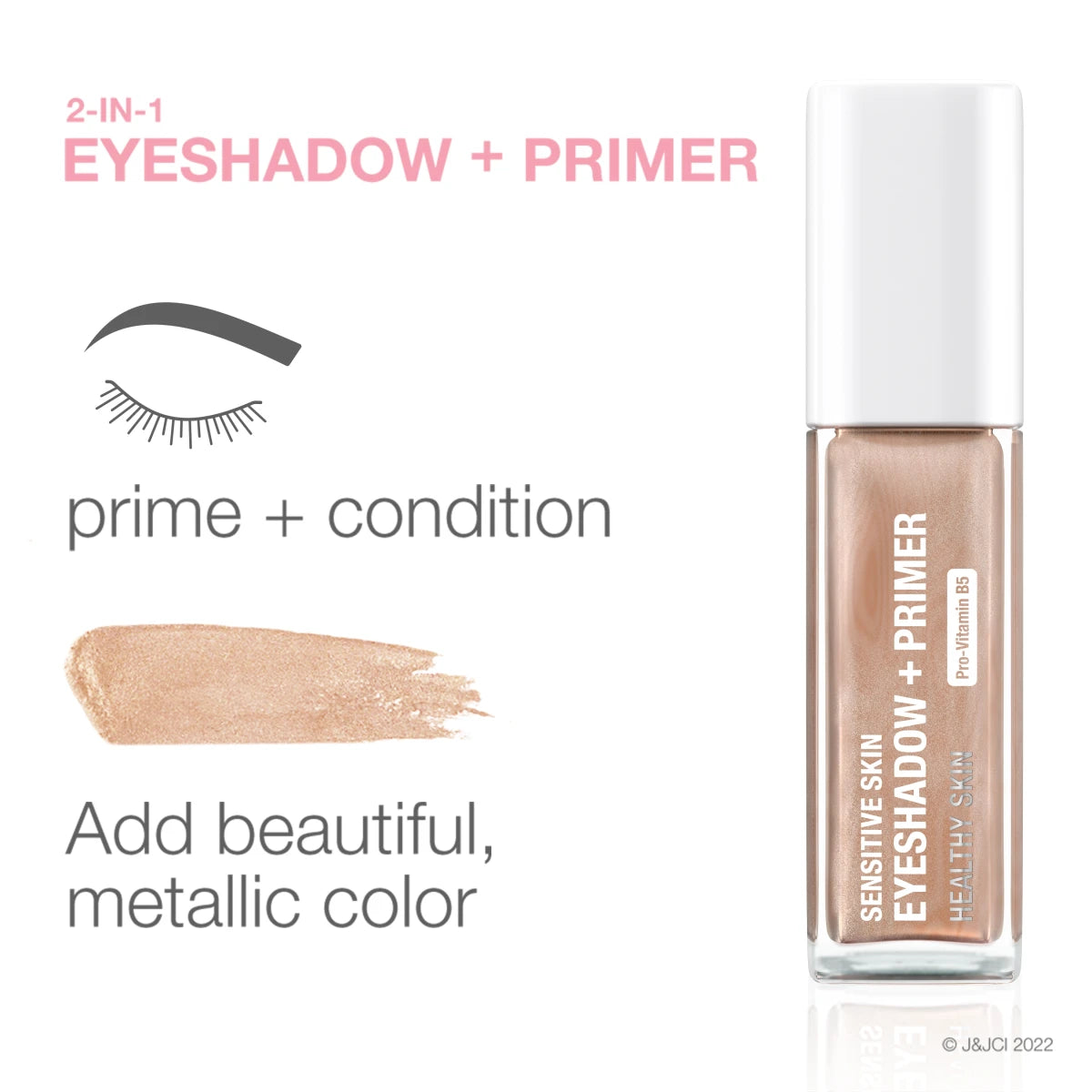 Sensitive Skin 2-in-1 Eyeshadow + Primer - Soft Pearl product image 5