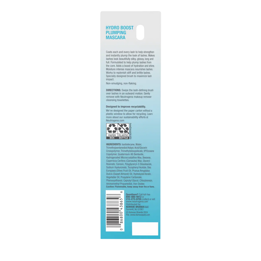 Neutrogena Hydro Boost Plumping Mascara Waterproof Black 07, . product image 6