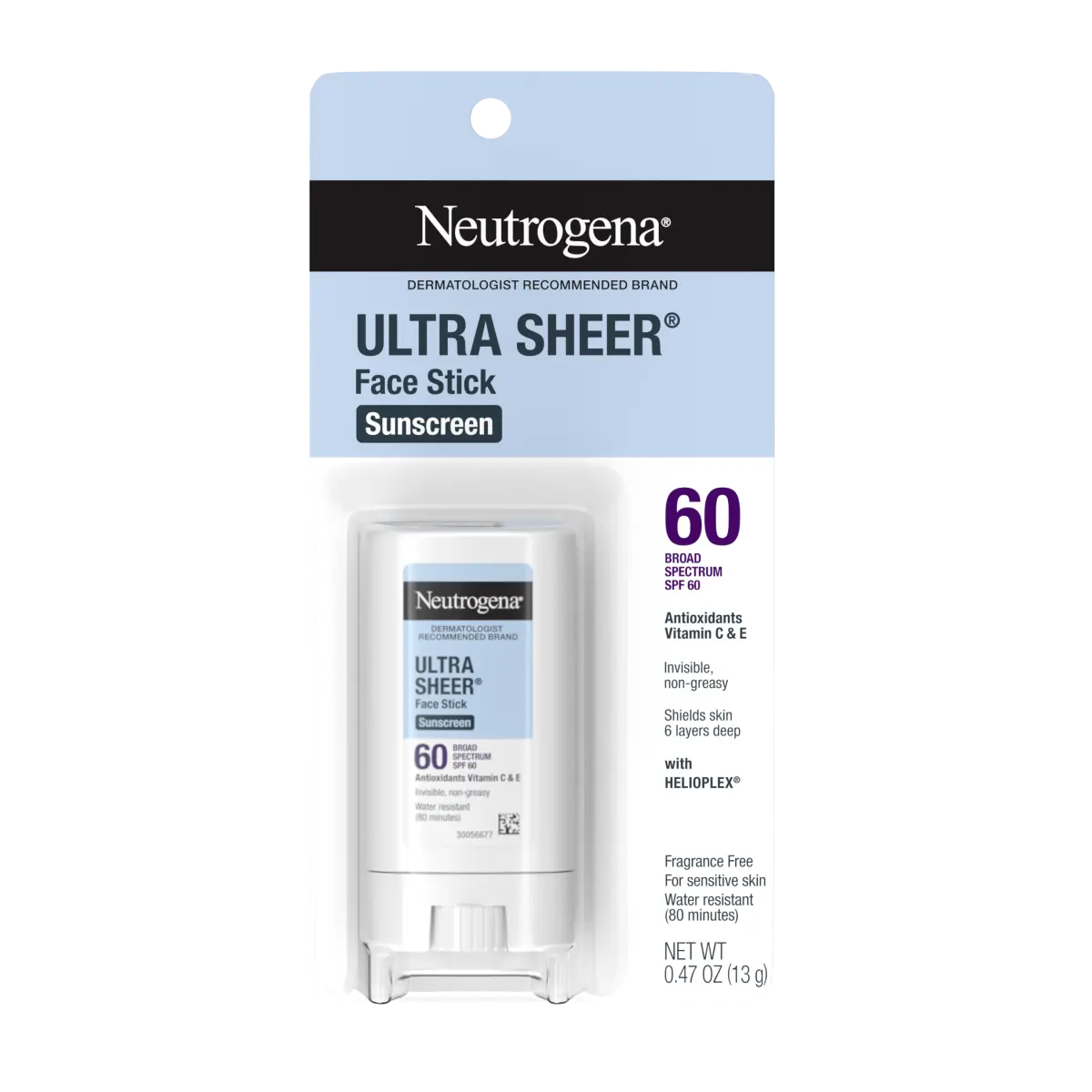 Neutrogena Ultra Sheer Face Stick Sunscreen SPF 60 product image 1