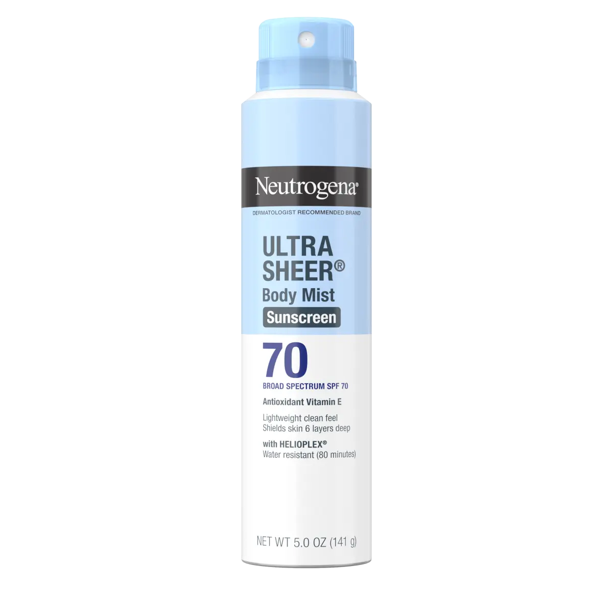Neutrogena® Ultra Sheer Body Mist Sunscreen Broad Spectrum SPF 70 product image 1
