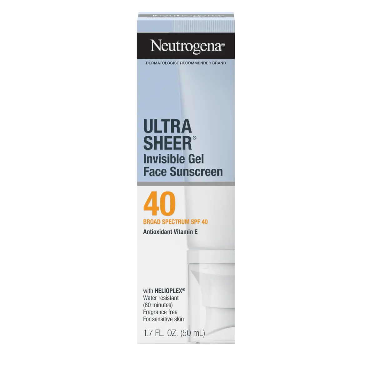Neutrogena® Ultra Sheer Invisible Gel Face Sunscreen Broad Spectrum SPF 40 product image 1