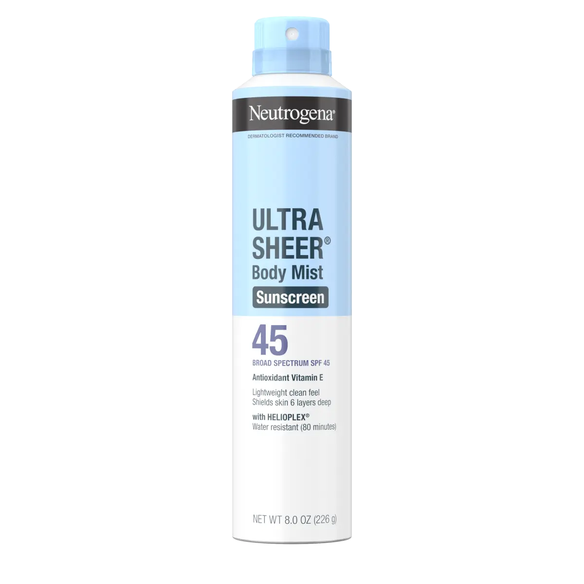 Neutrogena® Ultra Sheer Body Mist Sunscreen Spray Broad Spectrum SPF 45 product image 1
