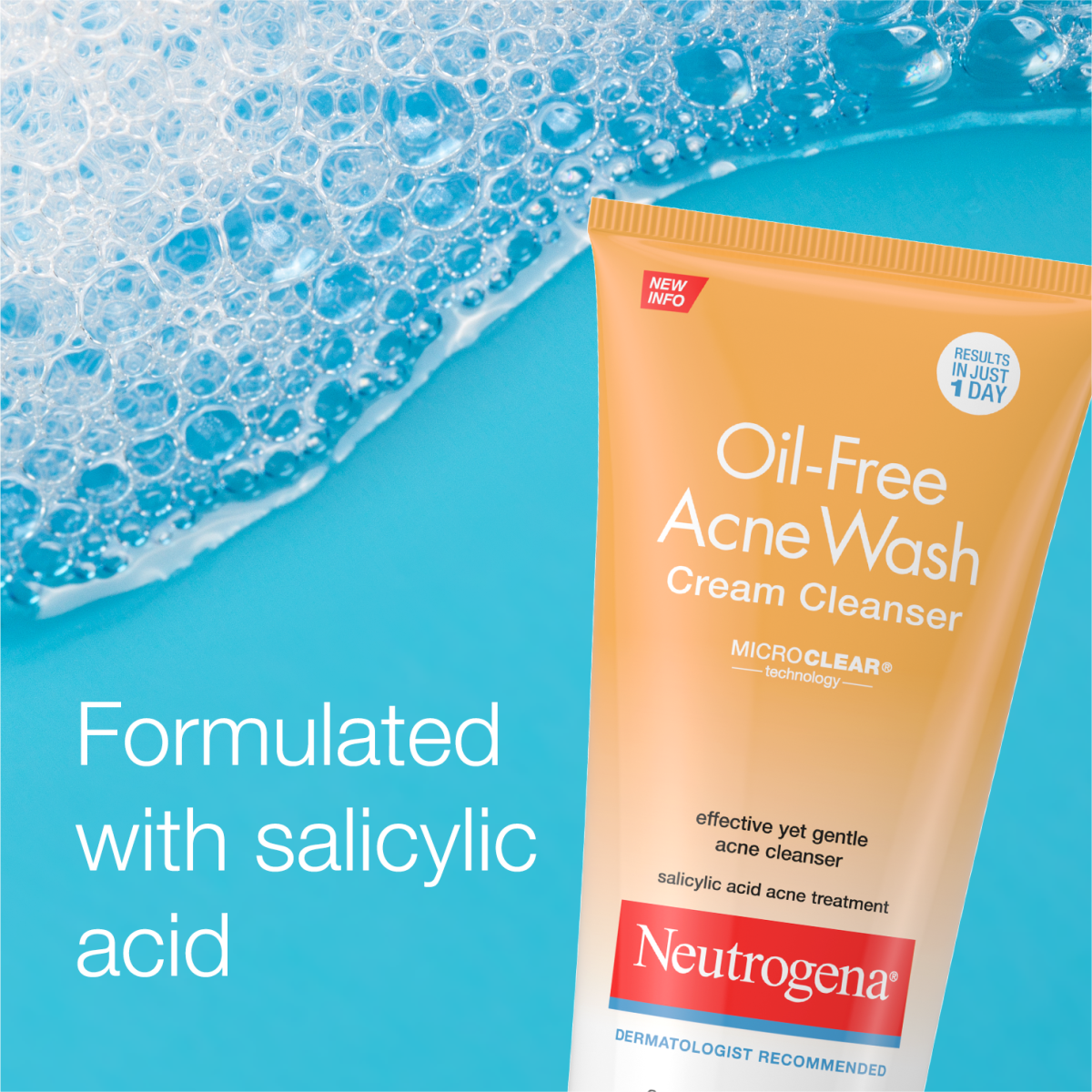 Neutrogena® Oil-Free Acne Wash Cream Cleanser product image 4