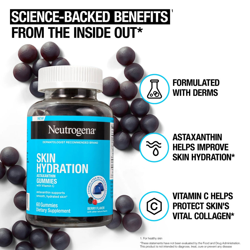 Neutrogena® Skin Hydration Astaxanthin Gummies with Vitamin C, 60 Gummies product image 4