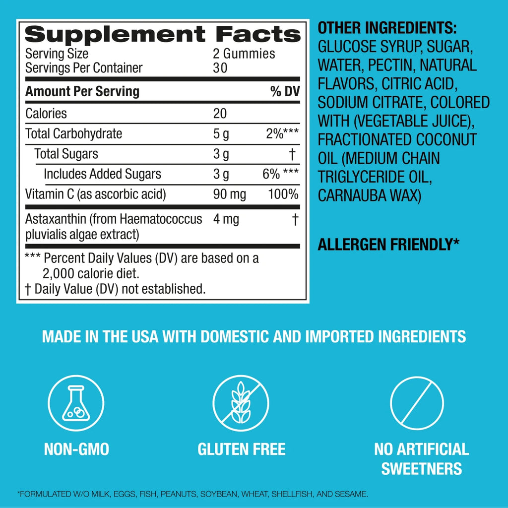 Neutrogena® Skin Hydration Astaxanthin Gummies with Vitamin C, 60 Gummies product image 8