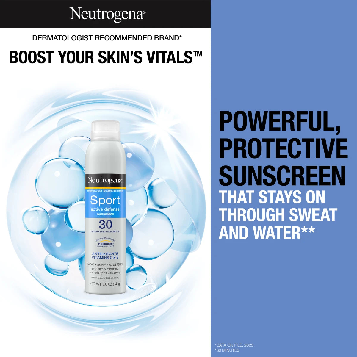 Neutrogena® Sport Active Defense with Broad Spectrum SPF 30 Sunscreen Spray product image 2