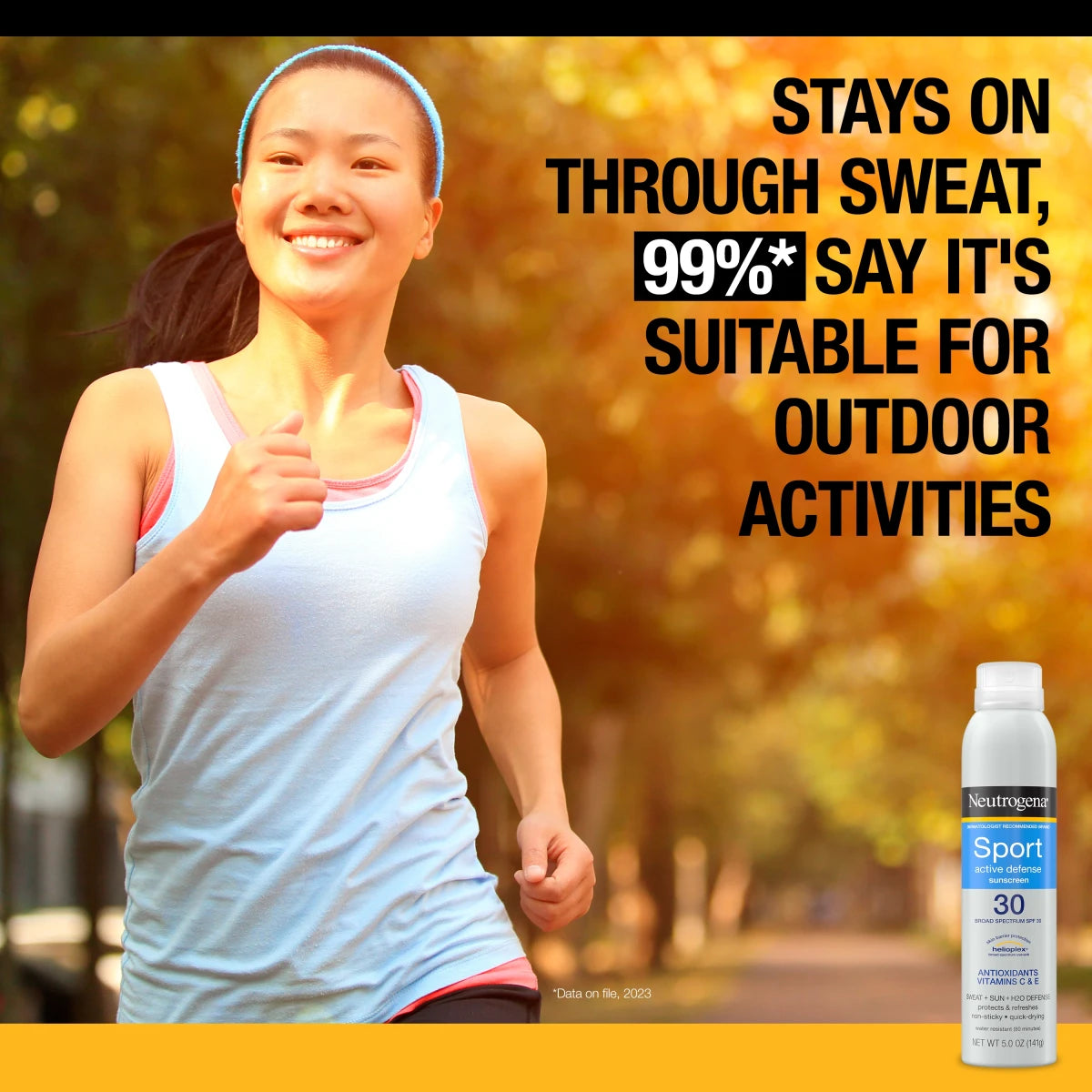 Neutrogena® Sport Active Defense with Broad Spectrum SPF 30 Sunscreen Spray product image 4