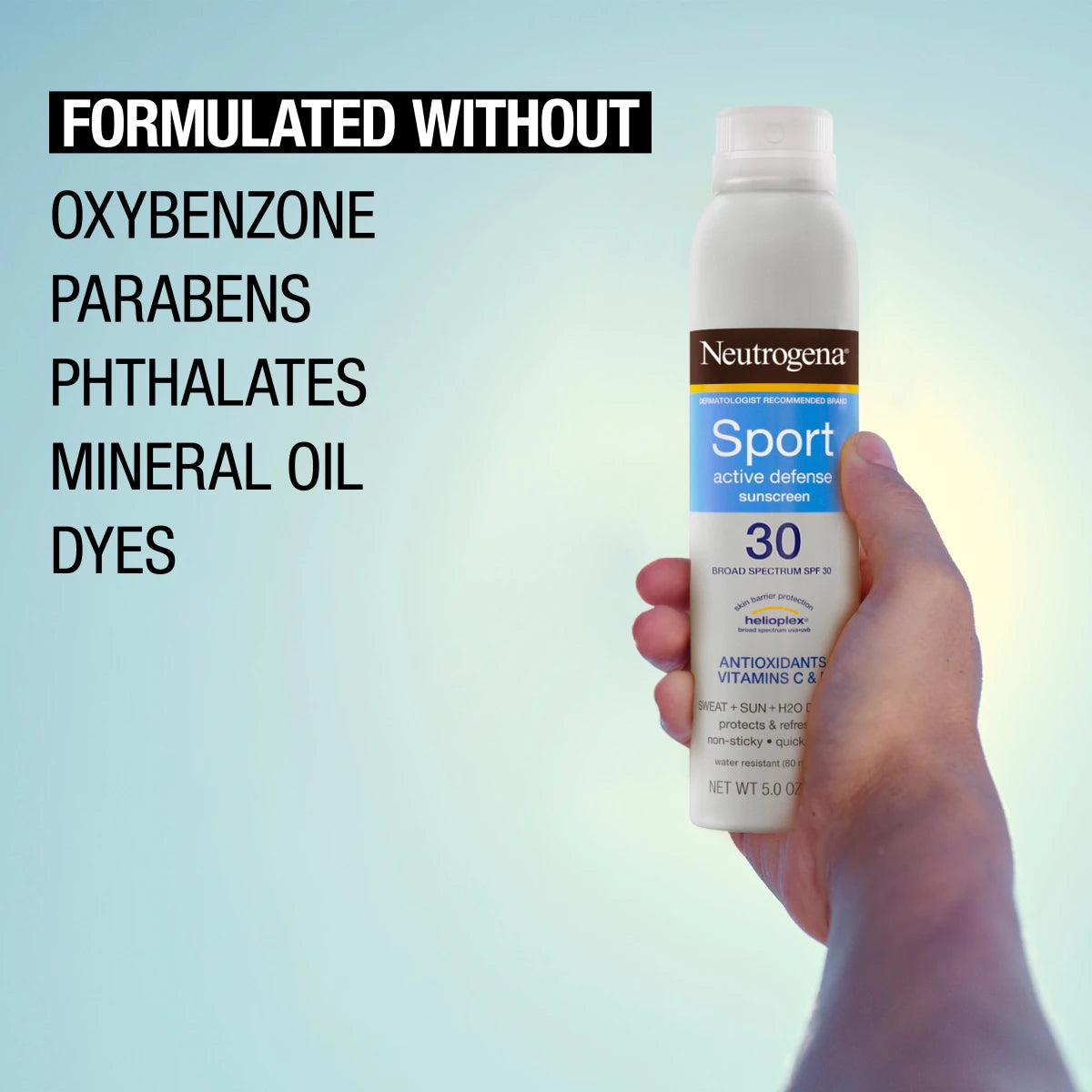 Neutrogena® Sport Active Defense with Broad Spectrum SPF 30 Sunscreen Spray product image 6