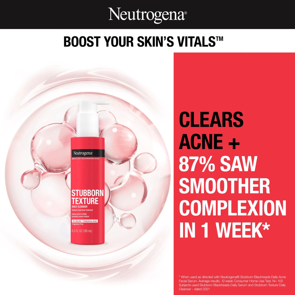 Neutrogena® Stubborn Texture Acne Cleanser, Salicylic Acid product image 2