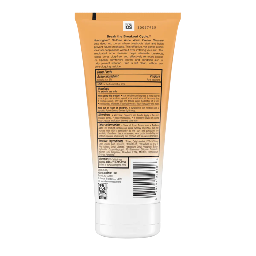 Neutrogena® Oil-Free Acne Wash Cream Cleanser product image 6