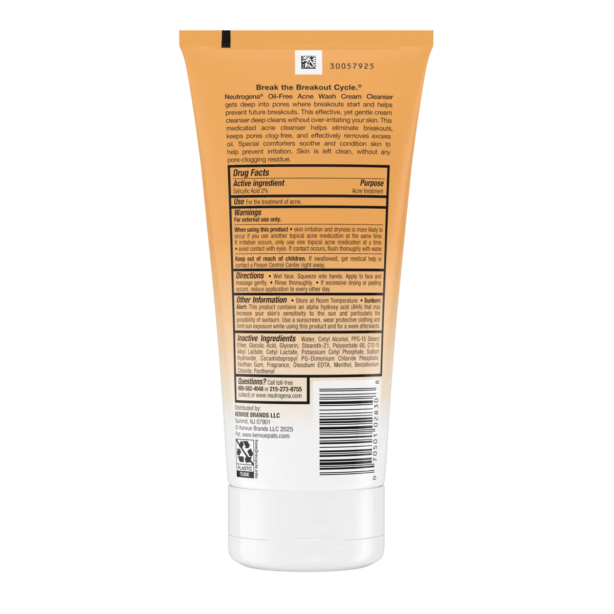 Neutrogena® Oil-Free Acne Wash Cream Cleanser product image 6
