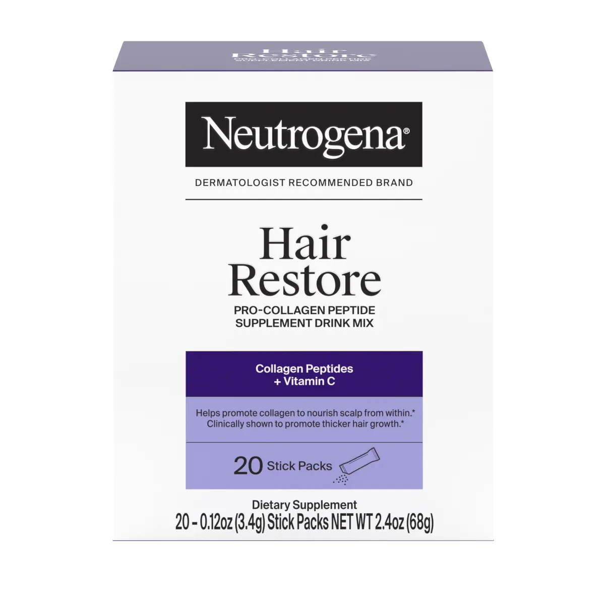 Neutrogena® Hair Restore Pro-Collagen Peptide Supplement, 20 Packs product image 1