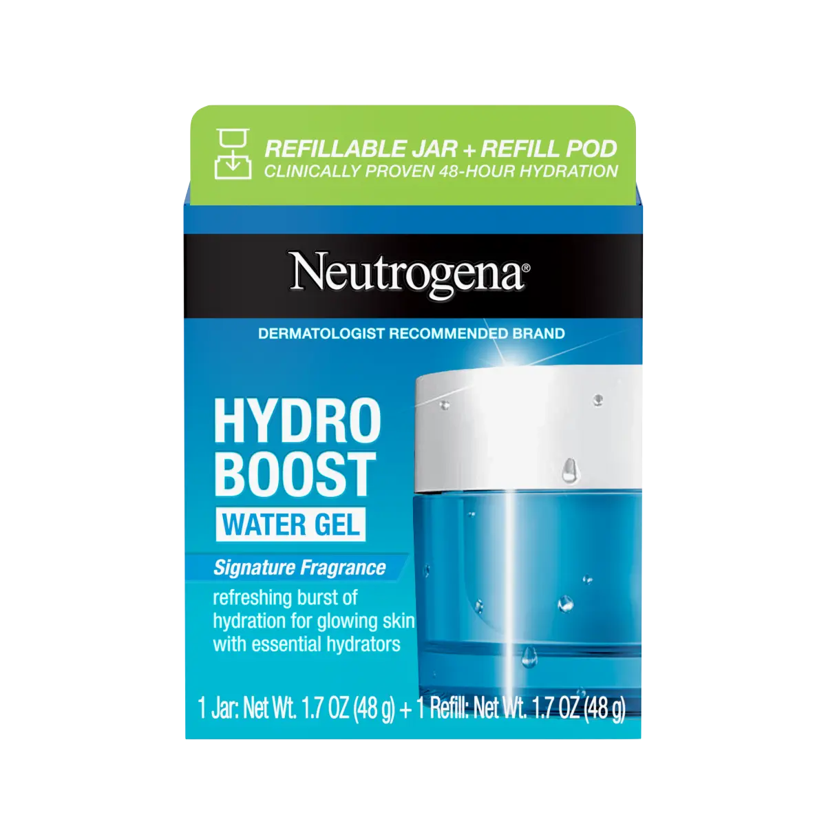 Neutrogena® Hydro Boost Water Gel, Refillable Jar + Refill Pod product image 1