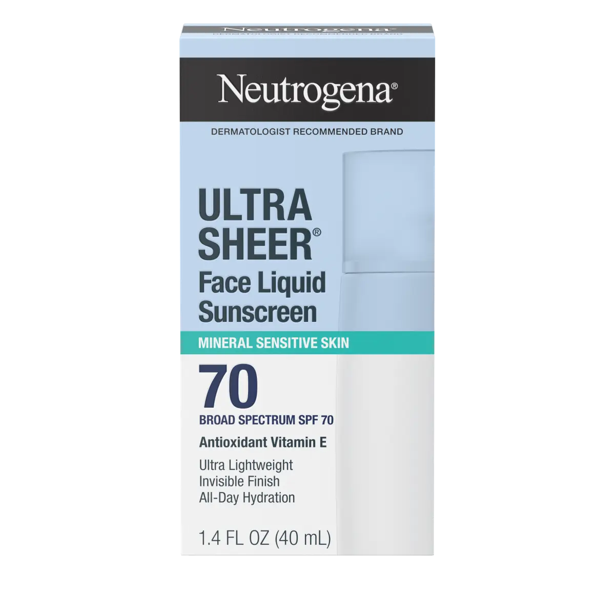 Neutrogena® Ultra Sheer® Mineral Face Liquid Sunscreen Broad Spectrum SPF 70 product image 1