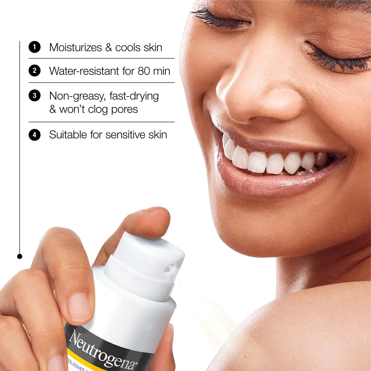 Neutrogena Clear Body SPF 50 Sunscreen Spray, Non-Comedogenic product image 2
