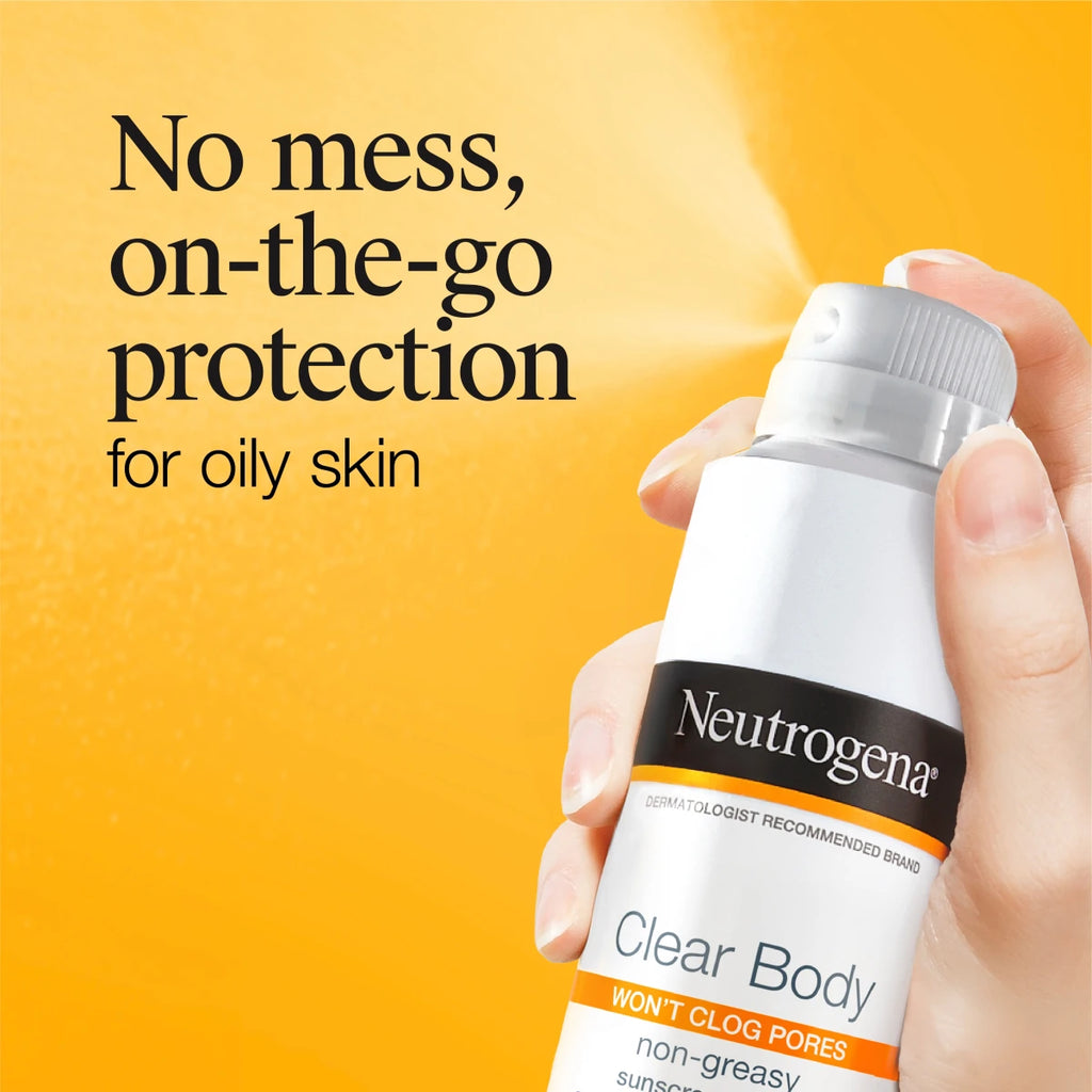 Neutrogena Clear Body SPF 50 Sunscreen Spray, Non-Comedogenic product image 3