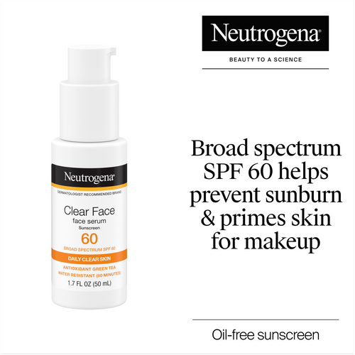 Neutrogena® Clear Face Serum Sunscreen with Green Tea Broad Spectrum SPF 60 Fragrance Free product image 2