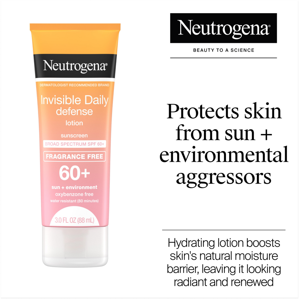 Neutrogena® Invisible Daily Defense Sunscreen Lotion Broad Spectrum SPF 60+ Fragrance Free product image 2