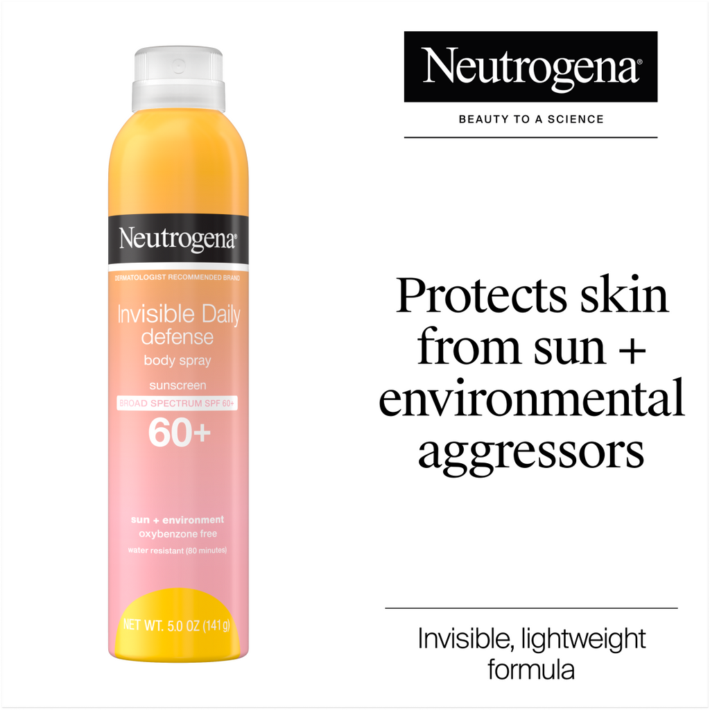 Neutrogena® Invisible Daily Defense Body Spray Sunscreen Broad Spectrum SPF 60+ product image 2